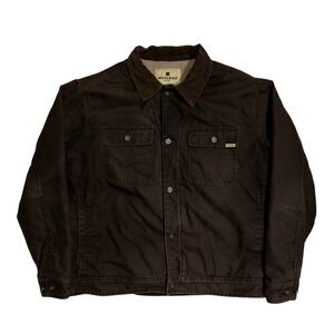 Vintage Woolrich Barn Jacket Mens Size XL Sherpa Lined Canvas Chore Coat Barn